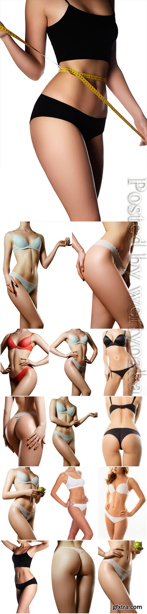 Beautiful female figures stock photo