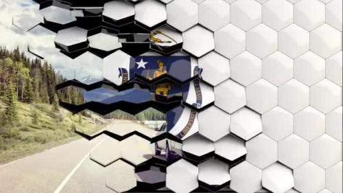 Videohive - Massachusetts Flag Hexagon Transition - 4K Resolution - 32774289 - 32774289