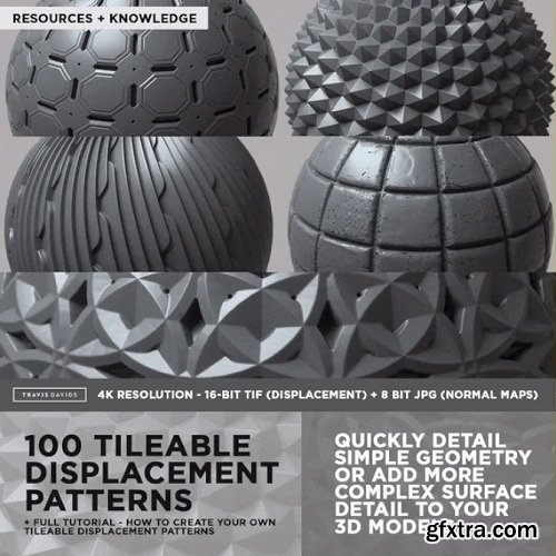 100 Tileable Displacement/Alpha Patterns