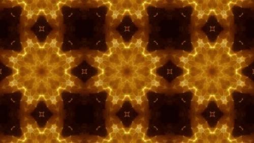 Videohive - Shining Three Gold Kaleidoscope Loop 4K - 32775111 - 32775111