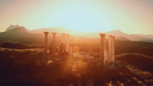 Videohive - Old Greek Temple Ruins at Sunset - 32782463 - 32782463