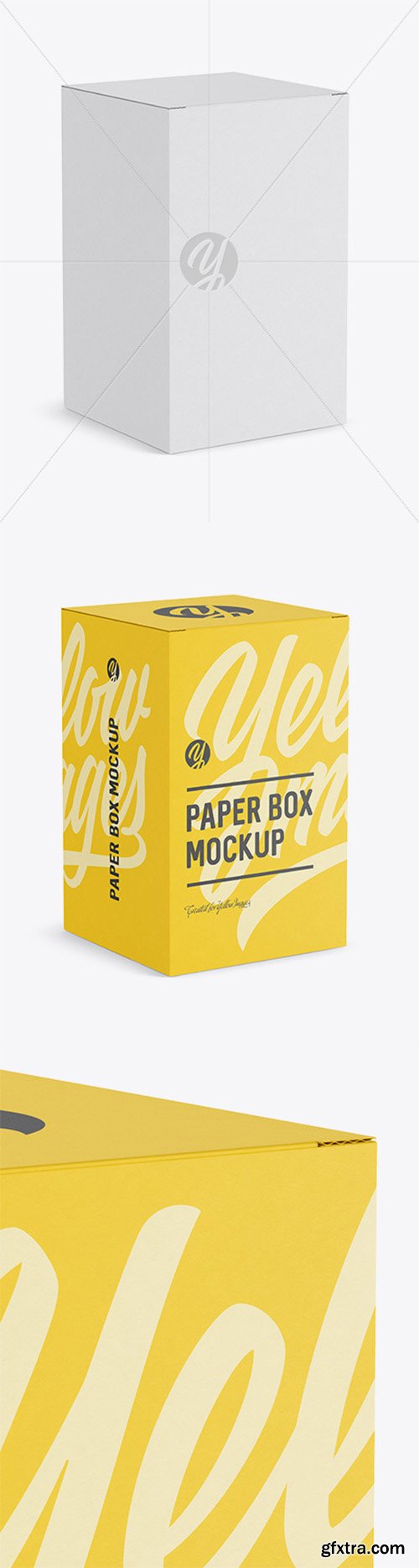 Paper Box Mockup - Half Side View (high-angle shot) 20559