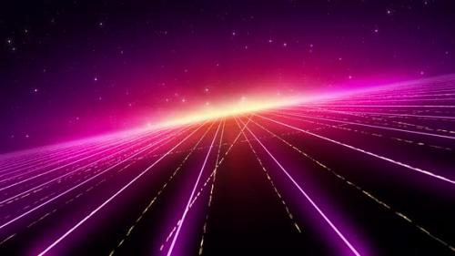 Videohive - Universe Retro Futuristic 80's Background 4K - 32783800 - 32783800