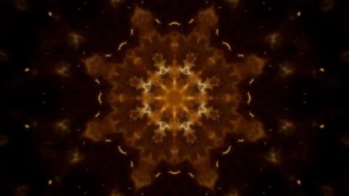 Videohive - Shining Hypnosis Gold Kaleidoscope Loop 4K - 32788584 - 32788584