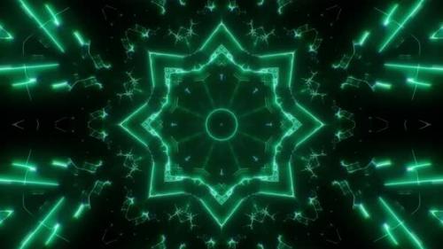 Videohive - Shining Green Laser Beam Light Kaleidoscope Loop 4K 01 - 32793160 - 32793160