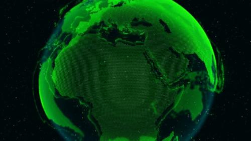 Videohive - 3D Digital Earth Shows Concept of Global Network - 32793425 - 32793425