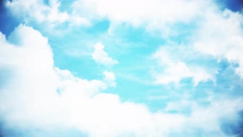 Videohive - Animation of nice white clouds on the sky - 32794578 - 32794578