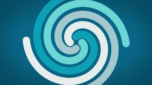 Videohive - Hypnotic spiral rotates on the glowing blue background - 32794579 - 32794579