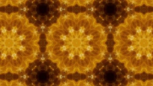 Videohive - Shining Psychedelic Gold Kaleidoscope Loop 4K - 32794993 - 32794993