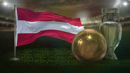 Videohive - Austria Flag With Football And Cup Background Loop - 32795056 - 32795056