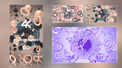 Videohive - Chaotic Movement Of Geometric Figures - 32800636 - 32800636