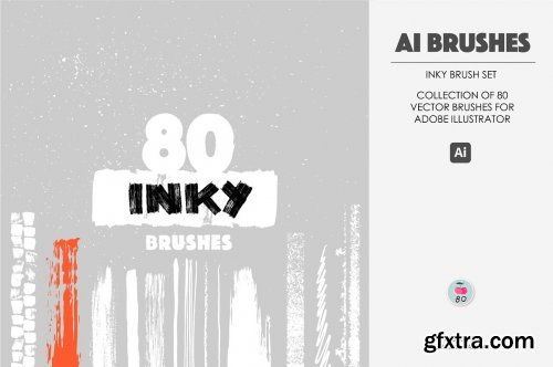 CreativeMarket - 80 INKY BRUSHES 5503305