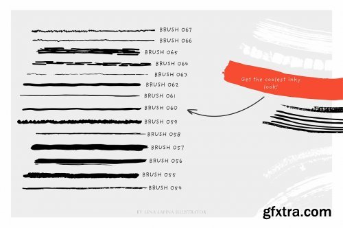 CreativeMarket - 80 INKY BRUSHES 5503305