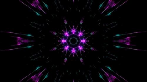 Videohive - Fast Speed Pass Through Fractal Neon Particle Loop 4K - 32807707 - 32807707