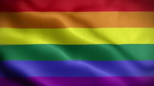 Videohive - LGBT Flag Loop Background 4K - 32810647 - 32810647