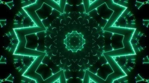 Videohive - Shining Green Laser Beam Light Kaleidoscope Loop 4K 05 - 32812144 - 32812144