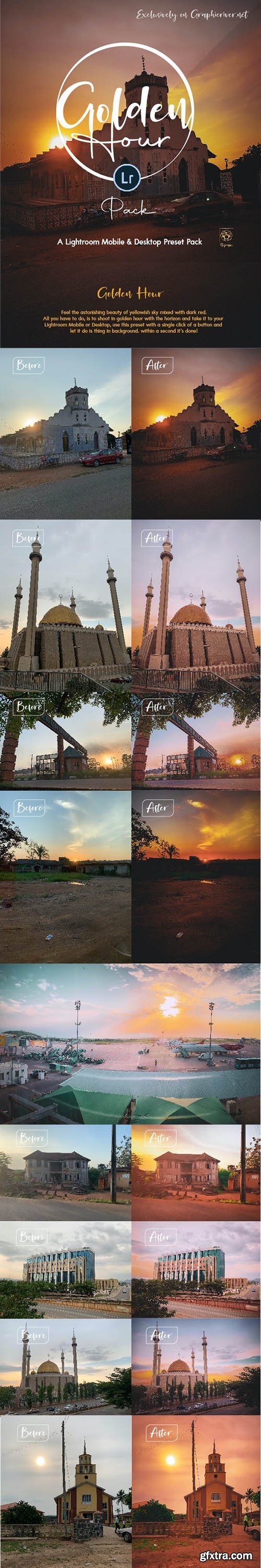 Golden Hour Lightroom Mobile and Desktop Presets Pack