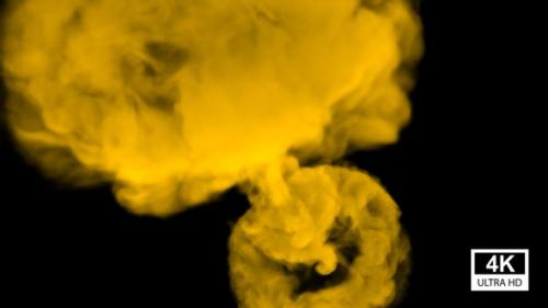 Videohive - Huge Yellow Smoke Explosion 4K - 32813937 - 32813937