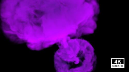 Videohive - Huge Purple Smoke Explosion 4K - 32814180 - 32814180