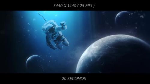 Videohive - 4 Astronaut Space Travel Ultra Wide Wqhd Background - 32822192 - 32822192