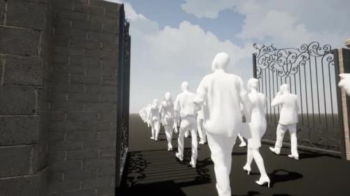 Videohive - Crowd Gate Walk - 32822876 - 32822876