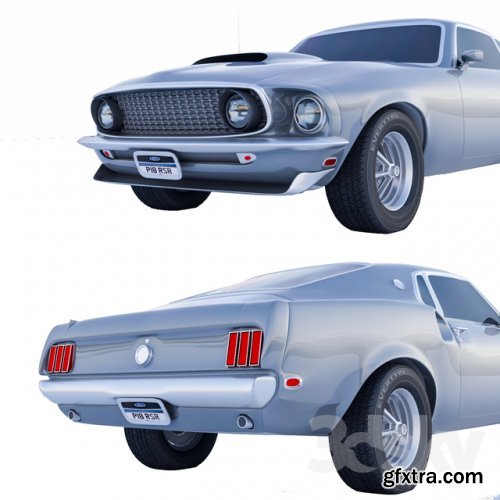 Ford Mustang 69 3d model