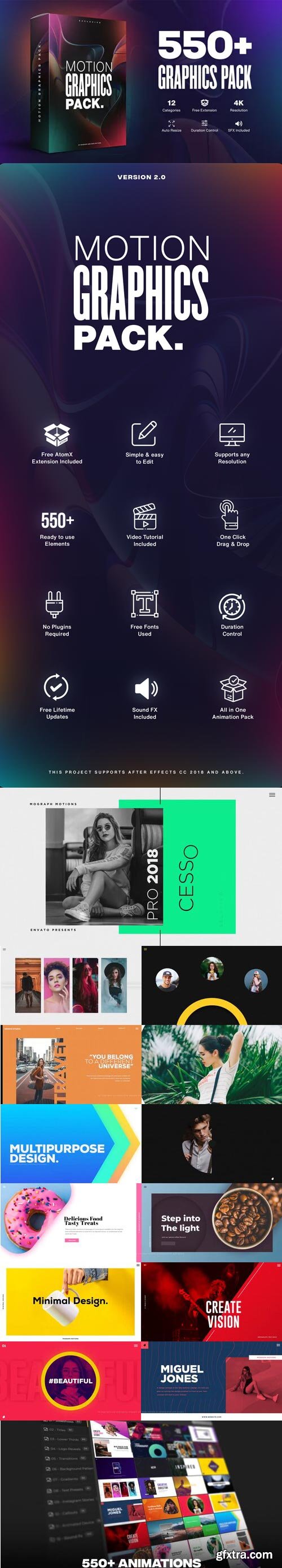 Videohive - Motion Graphics Pack // 550+ Animations Pack V2.1 - 23678923