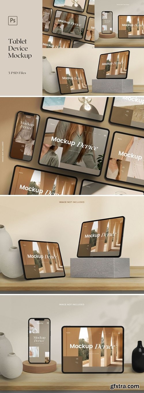 Tablet Mockup Realistic Device Scandinavian Style