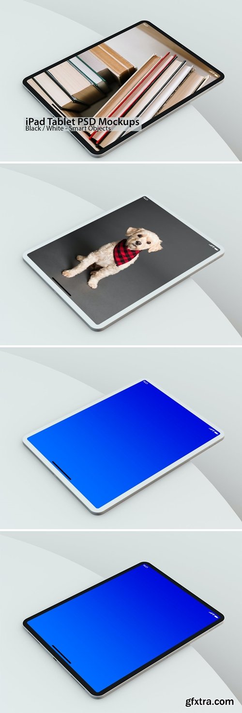 iPad White & Black Tablet PSD Mock-ups