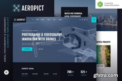 ThemeForest - Aeropict v1.0.0 - Drone Aerial Photography & Videography Elementor Template Kit - 32806664