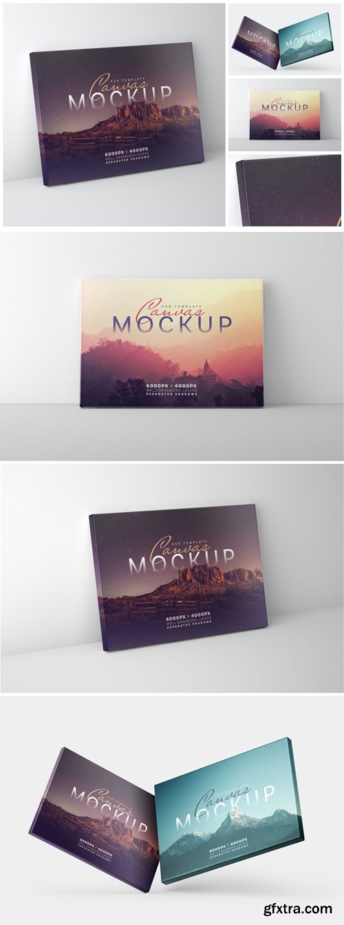 Horizontal Canvas Mockup Set