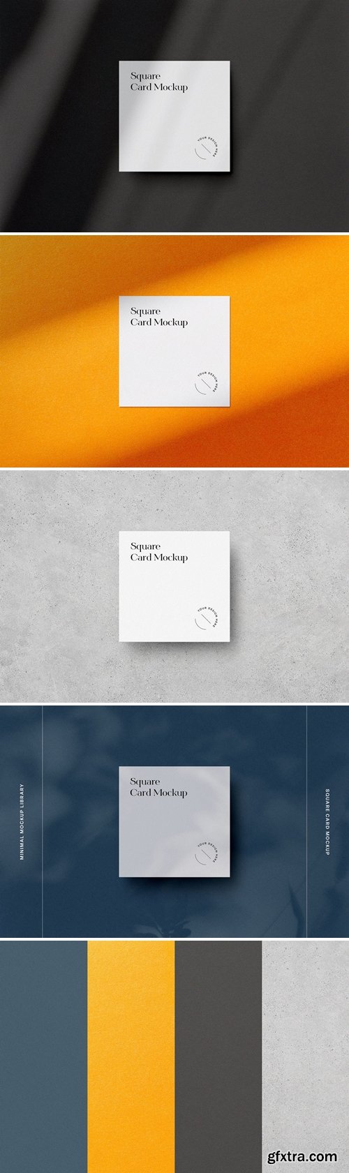 Square Business Card Mockup