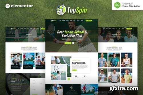 ThemeForest - TopSpin v1.0.0 - Tennis School & Sports Club Elementor Template Kit - 32820995