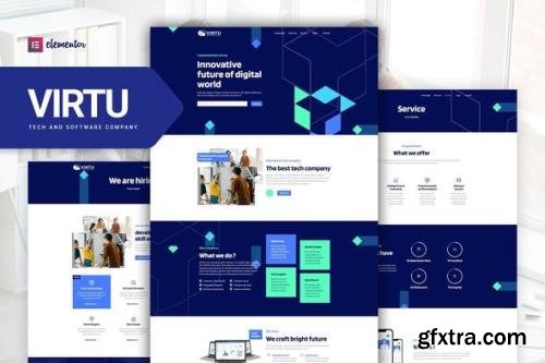 ThemeForest - Virtu v1.0.0 - Tech & Software Company Elementor Template kit - 32819675