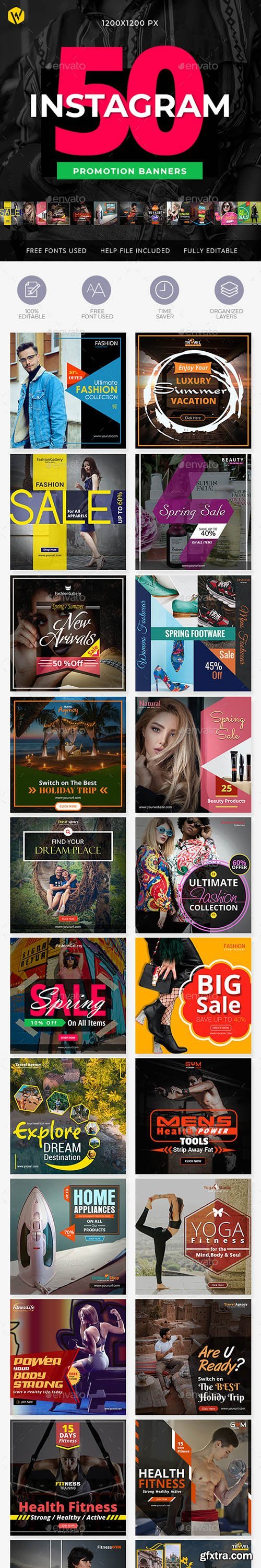 GraphicRiver - 50 Instagram Banners 27706057