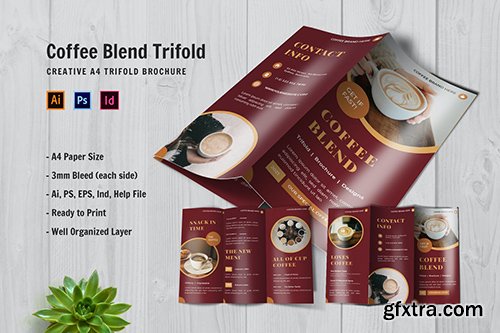 Coffee Blend Trifold Brochure 2SAXPZW