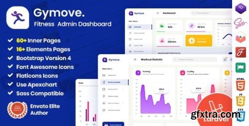 ThemeForest - Gymove v1.0 - Fitness Admin Dashboard Laravel Bootstrap Template - 29935217