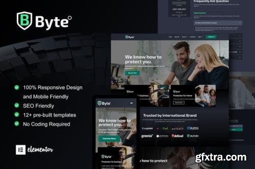 ThemeForest - Byte v1.0.0 - Cyber Security Business Elementor Template Kit - 32858527