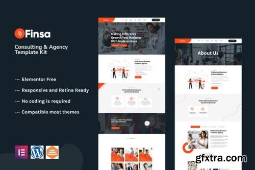 ThemeForest - Finsa v1.0.1 - Consulting & Agency Elementor Template Kit - 32838190