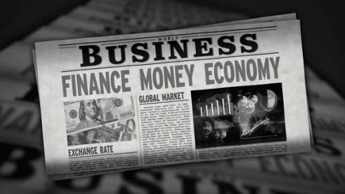 Videohive - Business finance money and economy retro newspaper printing press - 32823894 - 32823894