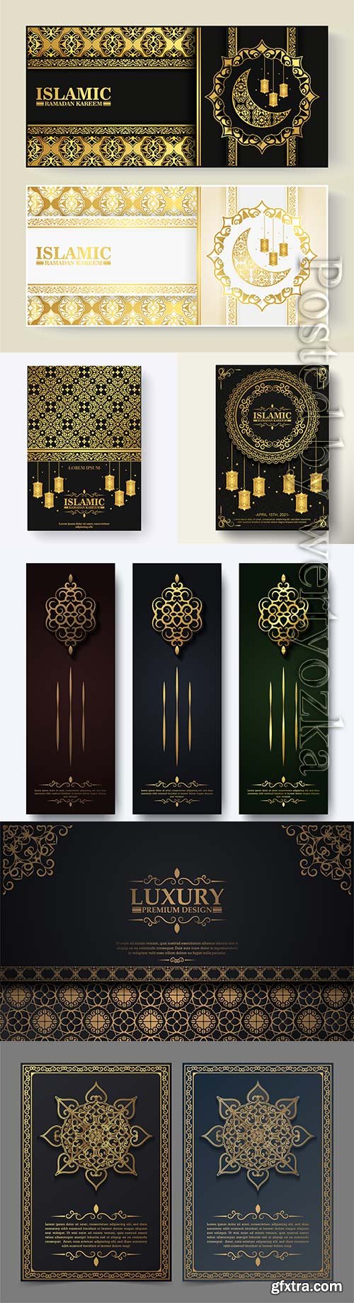 Luxury islamic ramadan kareem vector greeting card