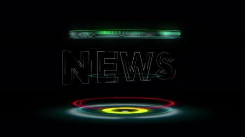 Videohive - NEWS text in HUD hologram. Technology of the future screen - 32876358 - 32876358