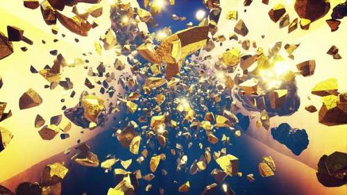 Videohive - Glow Golden Debris - 32861634 - 32861634