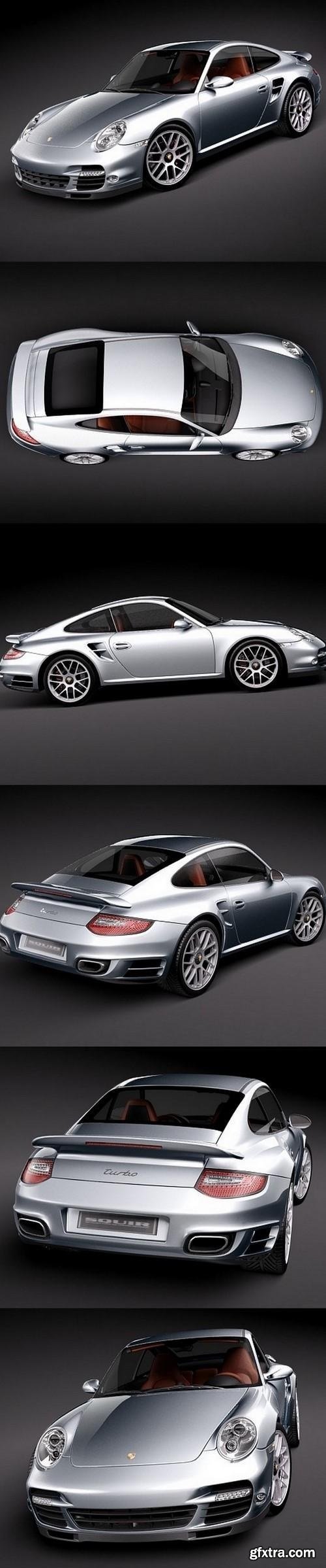 Porsche 911 turbo 2010 coupe 3D Model