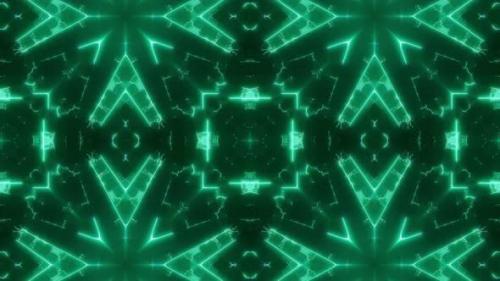 Videohive - Shining Green Laser Beam Light Kaleidoscope Loop 4K 07 - 32875225 - 32875225