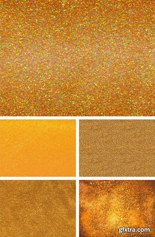 10 Gold Glitter Backgrounds Collection