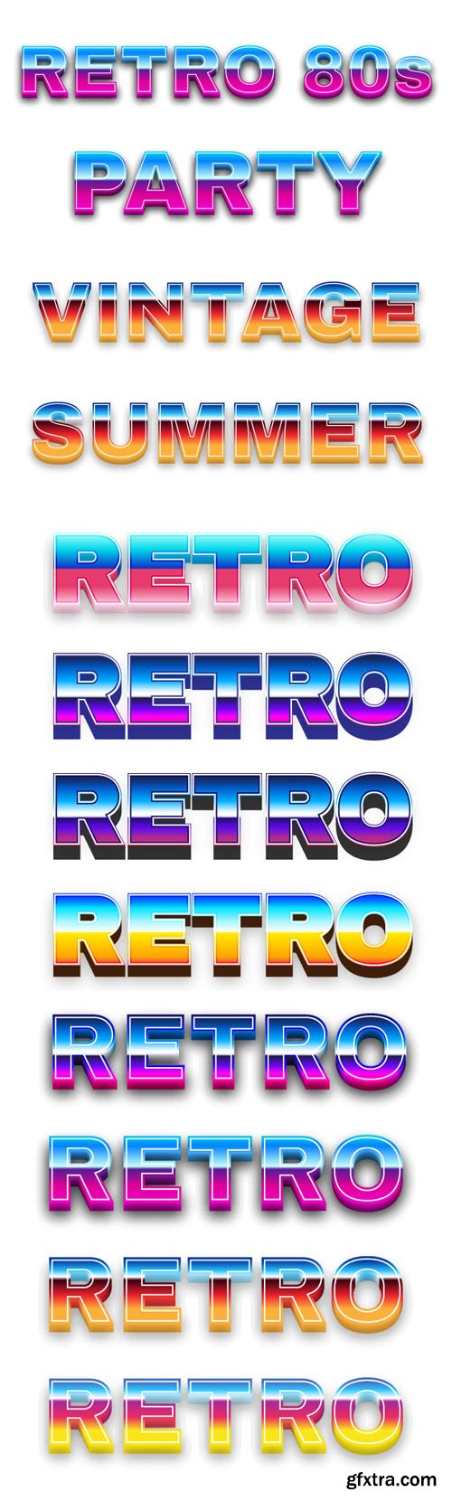 8 Colorful Neon Text Effects for Illustrator