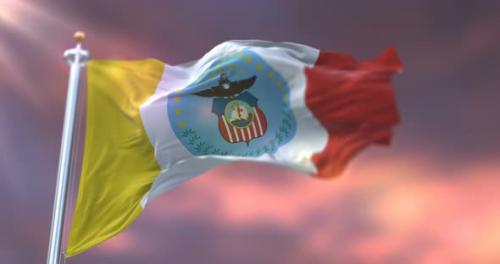 Videohive - Flag of Columbus City at Sunset - 32891711 - 32891711