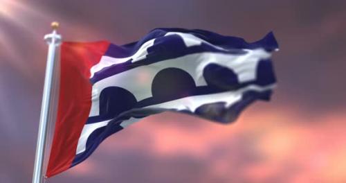 Videohive - Flag of Des Moines at Sunset - 32891713 - 32891713