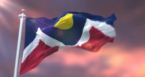 Videohive - Flag of Denver at Sunset - 32891716 - 32891716